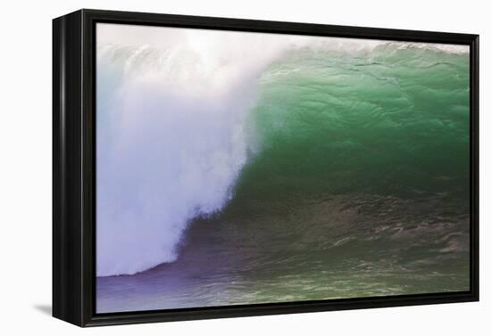 Hawaii, Oahu, Large Waves Along the Pipeline Beach-Terry Eggers-Framed Premier Image Canvas