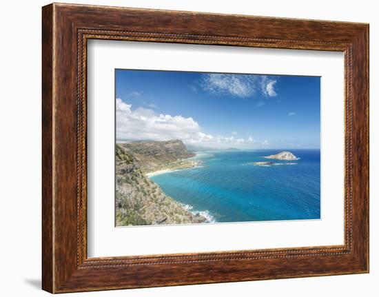 Hawaii, Oahu, North Shore from Makapu'U Point-Rob Tilley-Framed Photographic Print