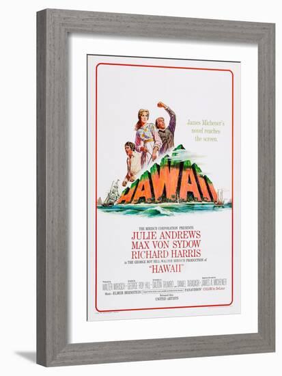 Hawaii, Richard Harris, Julie Andrews, Max Von Sydow, 1966-null-Framed Art Print