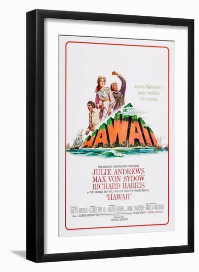 Hawaii, Richard Harris, Julie Andrews, Max Von Sydow, 1966-null-Framed Art Print