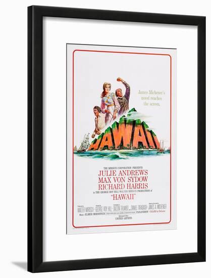 Hawaii, Richard Harris, Julie Andrews, Max Von Sydow, 1966-null-Framed Art Print