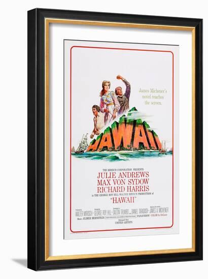 Hawaii, Richard Harris, Julie Andrews, Max Von Sydow, 1966-null-Framed Art Print