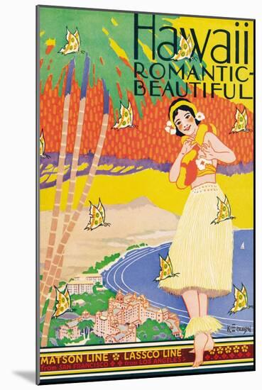 Hawaii, Romantic and Beautiful-Kerne Erickson-Mounted Art Print