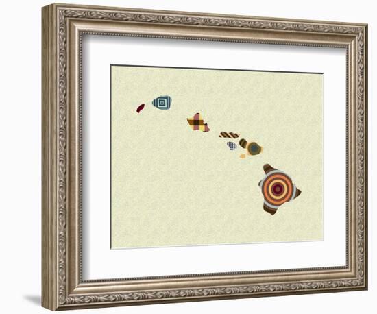 Hawaii State Map-Lanre Adefioye-Framed Giclee Print