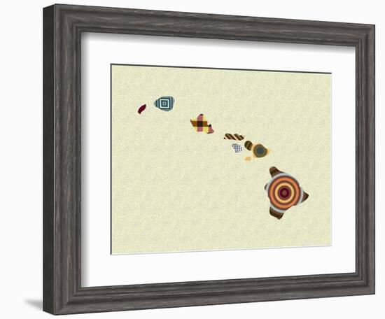 Hawaii State Map-Lanre Adefioye-Framed Giclee Print