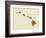 Hawaii State Map-Lanre Adefioye-Framed Giclee Print