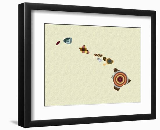 Hawaii State Map-Lanre Adefioye-Framed Giclee Print