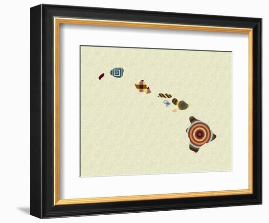 Hawaii State Map-Lanre Adefioye-Framed Giclee Print