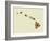 Hawaii State Map-Lanre Adefioye-Framed Giclee Print