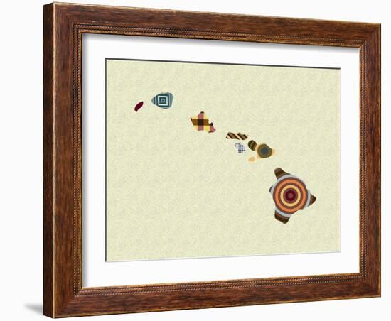 Hawaii State Map-Lanre Adefioye-Framed Giclee Print