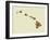 Hawaii State Map-Lanre Adefioye-Framed Giclee Print