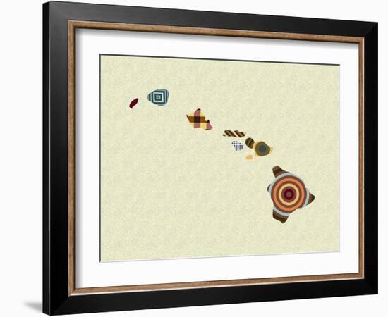 Hawaii State Map-Lanre Adefioye-Framed Giclee Print