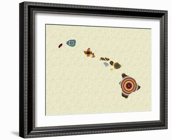 Hawaii State Map-Lanre Adefioye-Framed Giclee Print