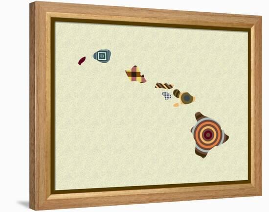 Hawaii State Map-Lanre Adefioye-Framed Premier Image Canvas