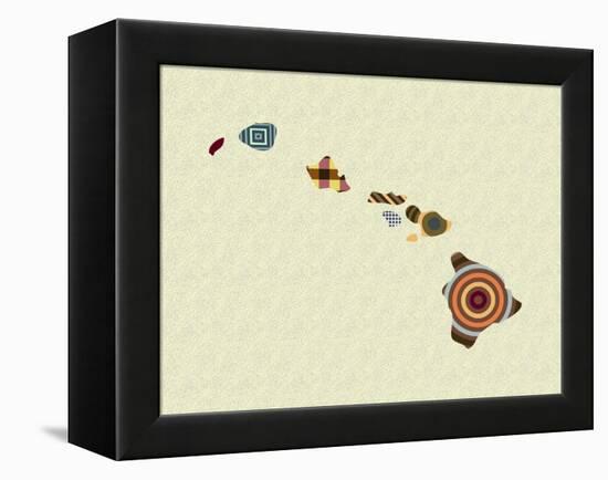 Hawaii State Map-Lanre Adefioye-Framed Premier Image Canvas