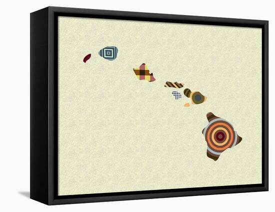 Hawaii State Map-Lanre Adefioye-Framed Premier Image Canvas