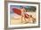 Hawaii, Tourists with Surfboard-null-Framed Art Print