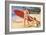 Hawaii, Tourists with Surfboard-null-Framed Art Print