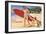 Hawaii, Tourists with Surfboard-null-Framed Art Print