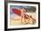 Hawaii, Tourists with Surfboard-null-Framed Art Print