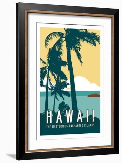 Hawaii Travel Poster-Michael Jon Watt-Framed Giclee Print