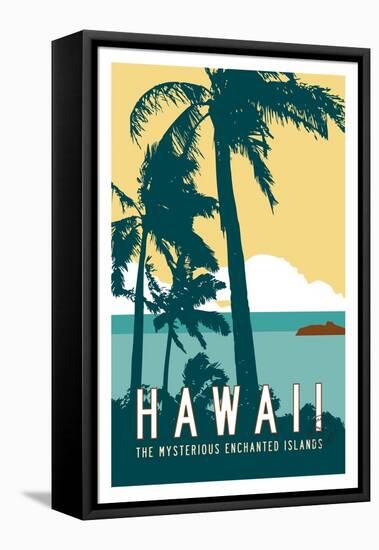 Hawaii Travel Poster-Michael Jon Watt-Framed Premier Image Canvas