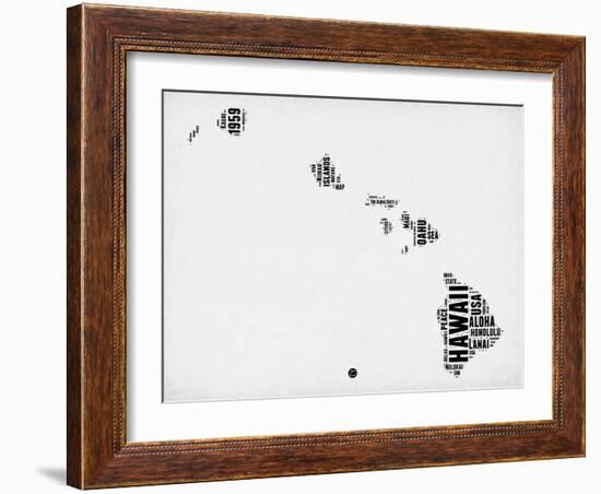 Hawaii Word Cloud 2-NaxArt-Framed Art Print