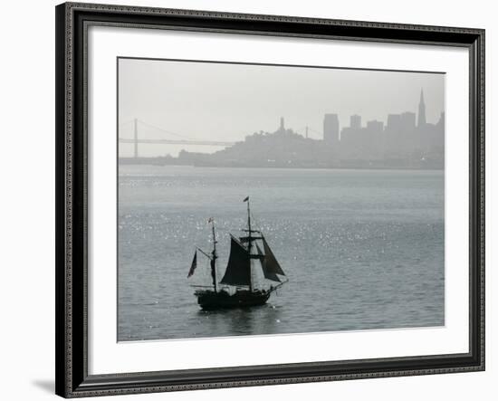 Hawaiian Chieftan, Tallship Saling on the San Francisco Bay, c.2007-Eric Risberg-Framed Photographic Print