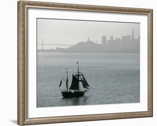 Hawaiian Chieftan, Tallship Saling on the San Francisco Bay, c.2007-Eric Risberg-Framed Photographic Print