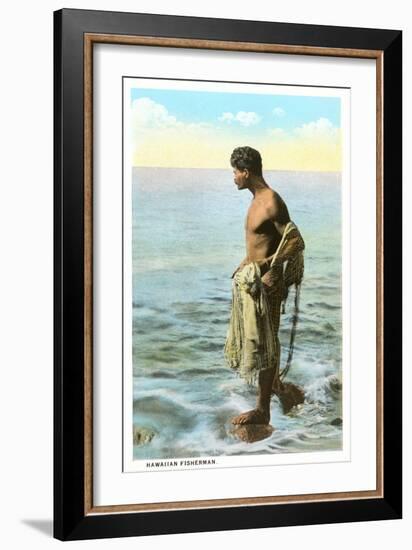 Hawaiian Fisherman-null-Framed Art Print