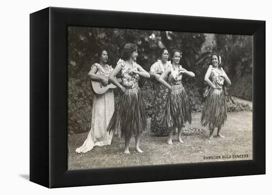 Hawaiian Hula Dancers-null-Framed Stretched Canvas