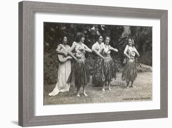 Hawaiian Hula Dancers-null-Framed Art Print