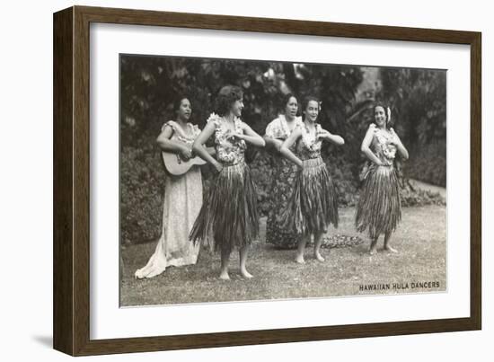 Hawaiian Hula Dancers-null-Framed Art Print