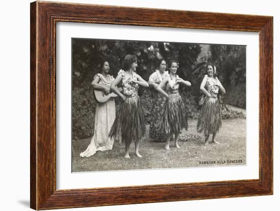 Hawaiian Hula Dancers-null-Framed Art Print