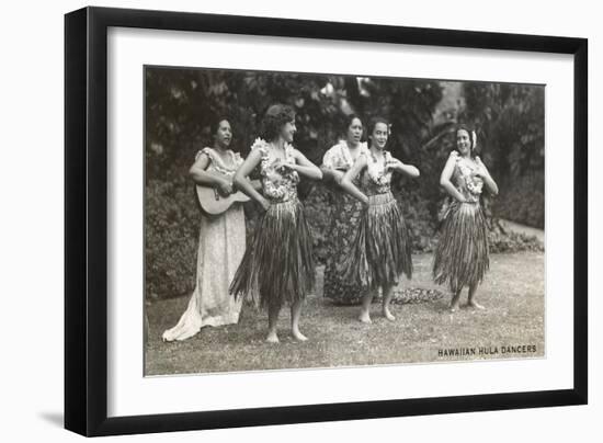 Hawaiian Hula Dancers-null-Framed Art Print