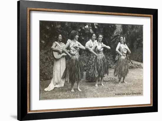 Hawaiian Hula Dancers-null-Framed Art Print