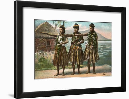 Hawaiian Hula Dancers-null-Framed Art Print