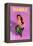 Hawaiian Hula Girl Vintage Travel Poster-Piddix-Framed Stretched Canvas