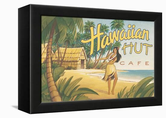 Hawaiian Hut Cafe-Kerne Erickson-Framed Stretched Canvas