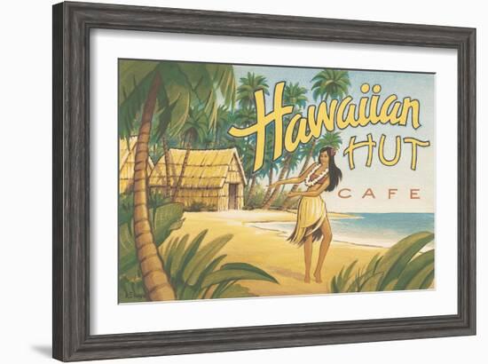 Hawaiian Hut Cafe-Kerne Erickson-Framed Art Print