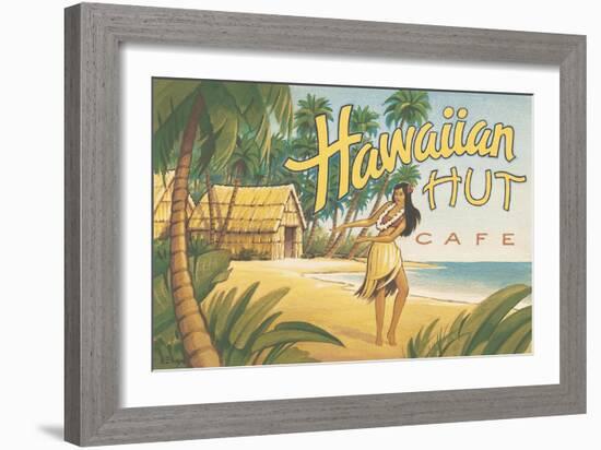 Hawaiian Hut Cafe-Kerne Erickson-Framed Art Print