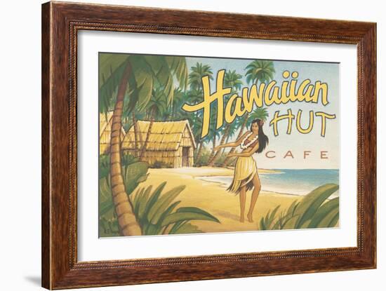 Hawaiian Hut Cafe-Kerne Erickson-Framed Art Print