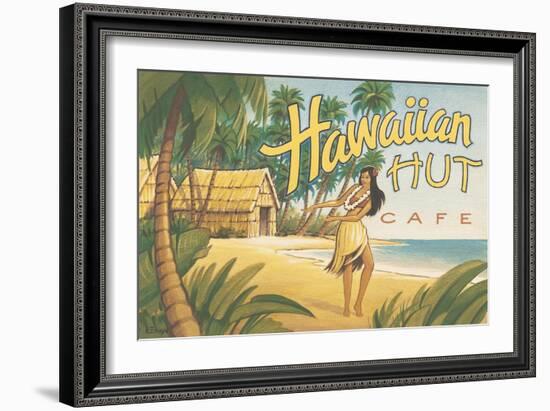 Hawaiian Hut Cafe-Kerne Erickson-Framed Art Print