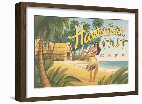 Hawaiian Hut Cafe-Kerne Erickson-Framed Art Print