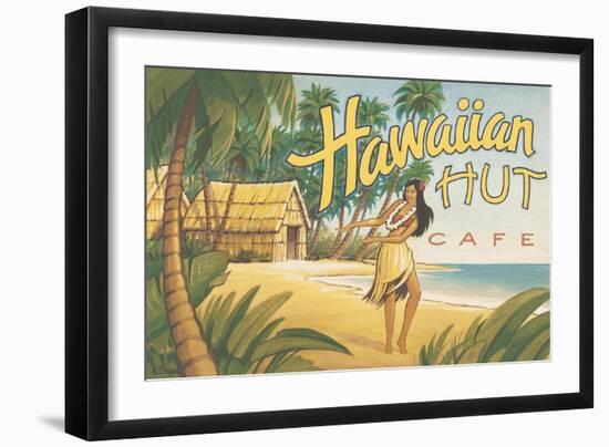 Hawaiian Hut Cafe-Kerne Erickson-Framed Art Print