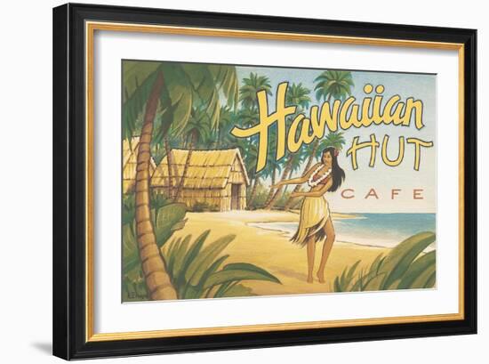 Hawaiian Hut Cafe-Kerne Erickson-Framed Art Print