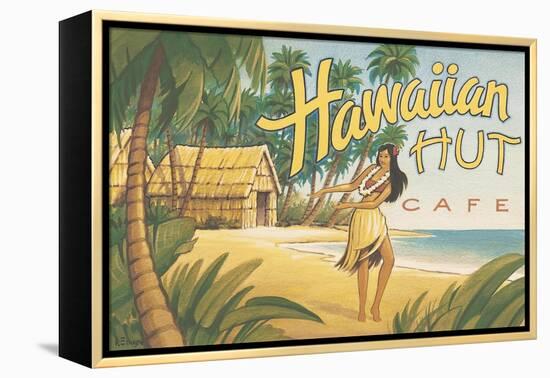 Hawaiian Hut Cafe-Kerne Erickson-Framed Stretched Canvas