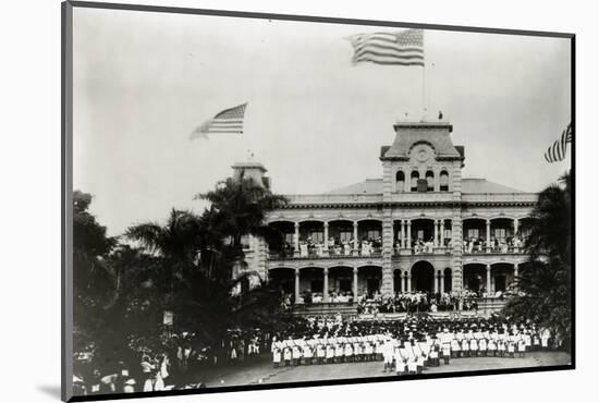 Hawaiian Island Annexation Ceremony-Library of Congress-Mounted Photographic Print