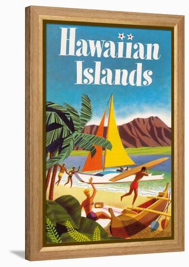 Hawaiian Islands Poster-null-Framed Stretched Canvas