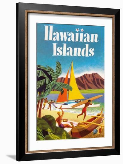 Hawaiian Islands Poster-null-Framed Art Print